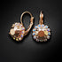 Auskarai "Krāšņums II (Rožių auksas)" su Swarovski™ kristalais